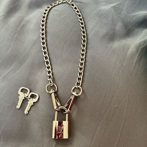 LV lock necklace